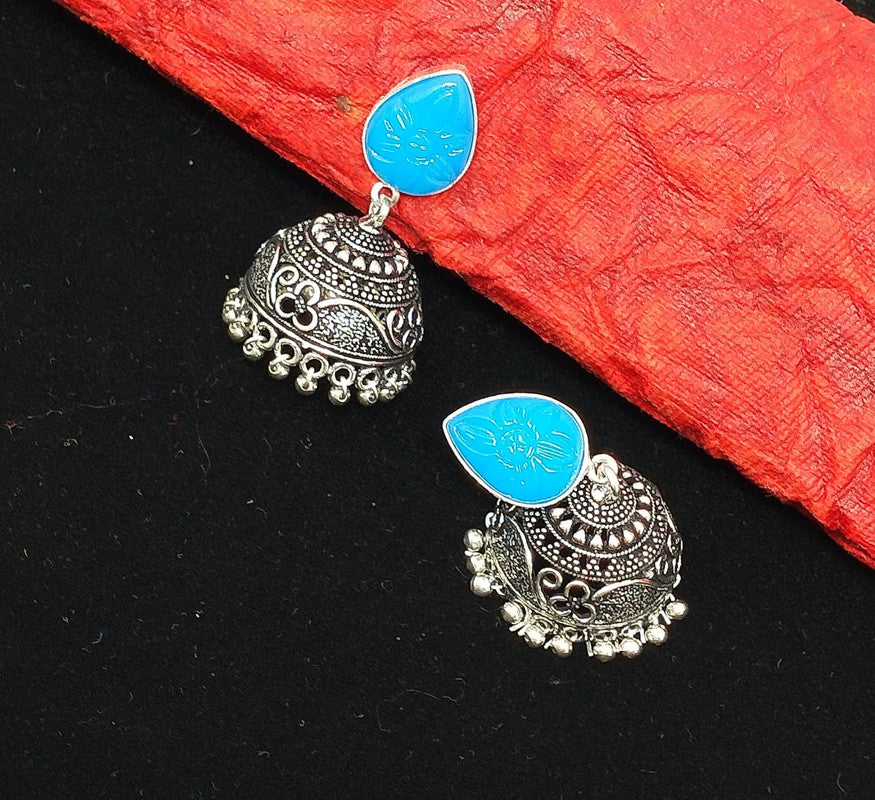 Timeless Charm: Gem Stone Jhumka Earrings for Elegance and Style