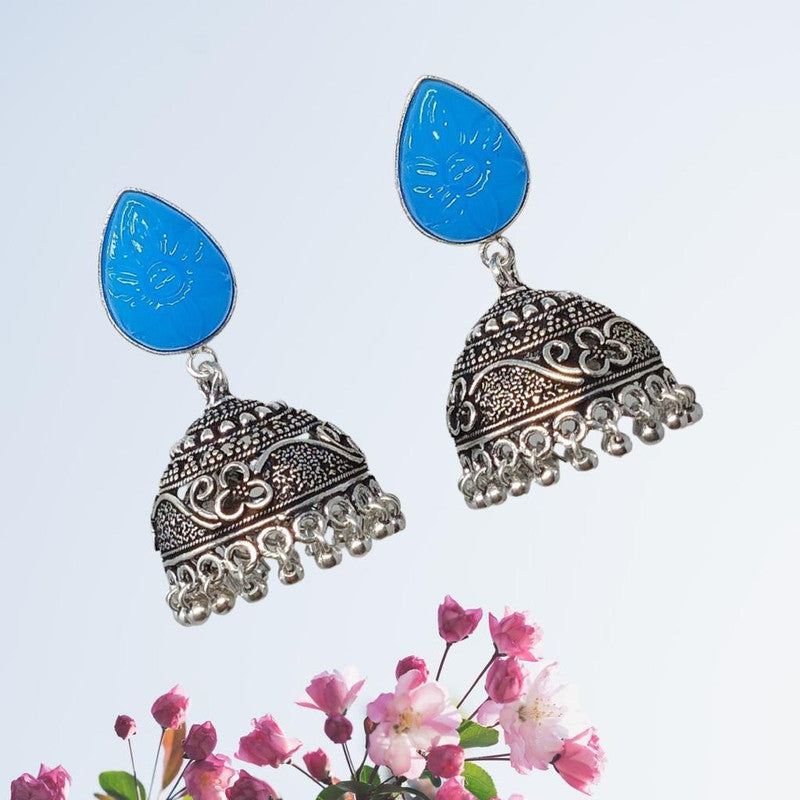 Timeless Charm: Gem Stone Jhumka Earrings for Elegance and Style