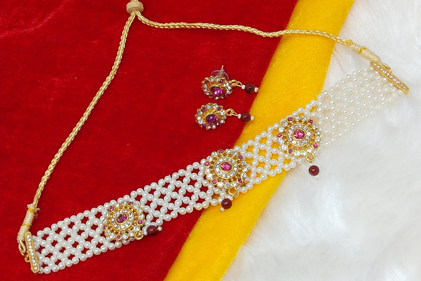 Pearl Choker Jewelry Set