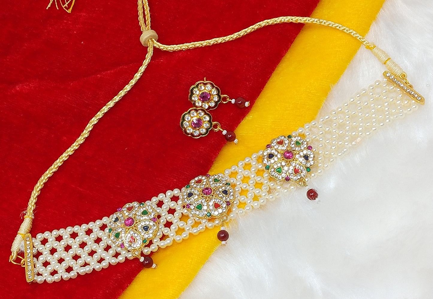 Pearl Choker Jewelry Set