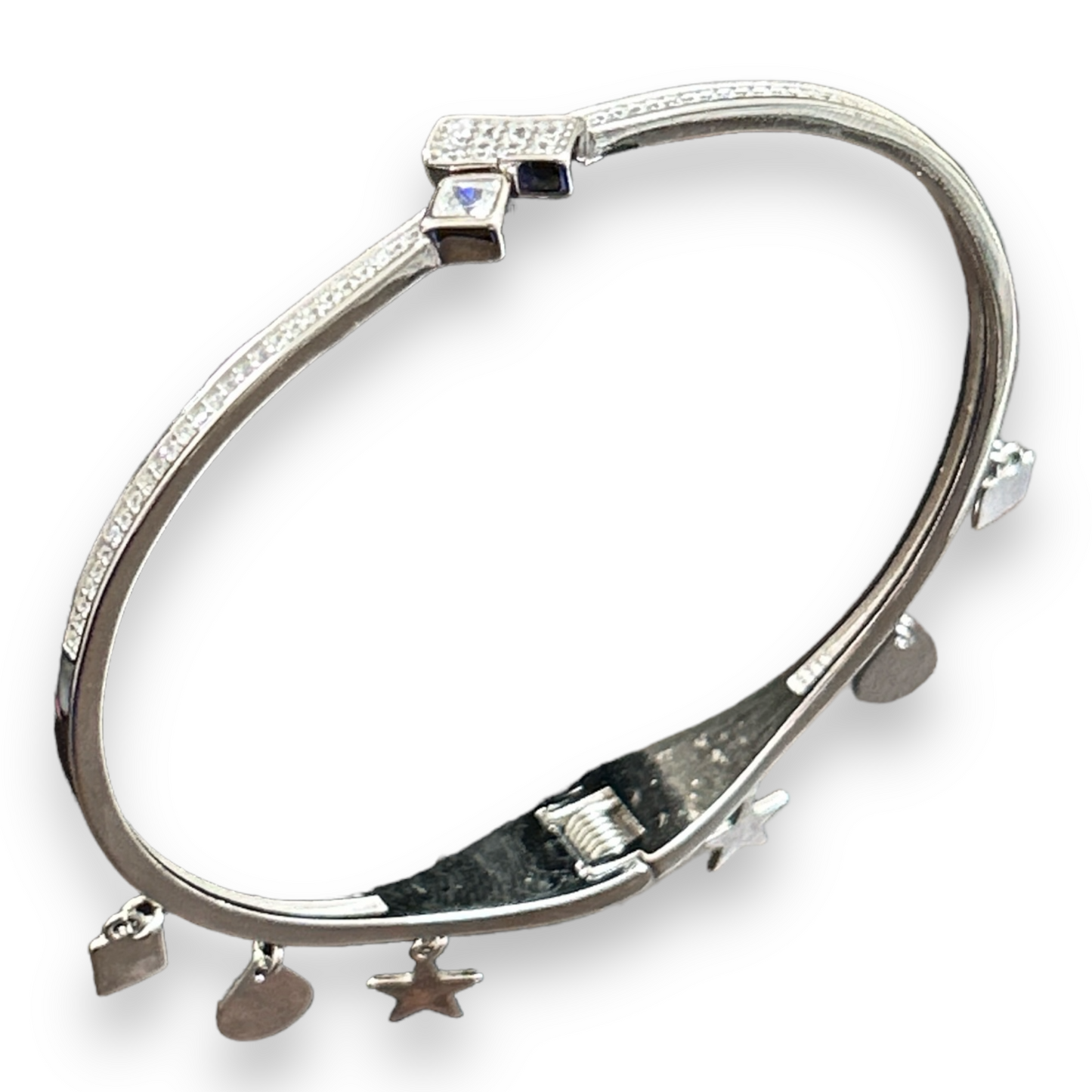 Rhodium Plated 925 Silver CZ Bracelet