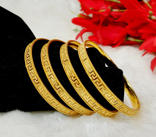 Gold Plated Bangle Set - 4