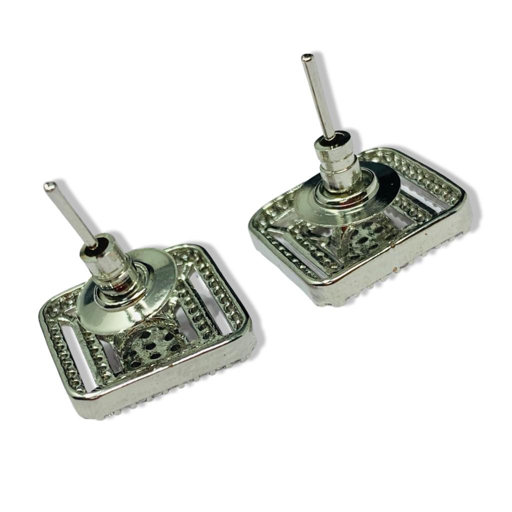 CZ Stud Square Earrings