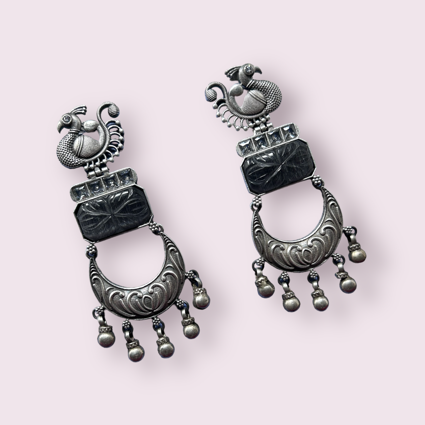 German Silver Dangler Earrings