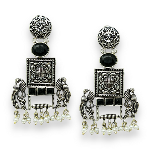 Exquisite German Silver Dangler Earrings for Stylish Statements