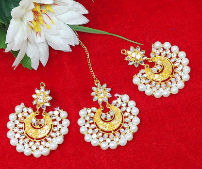 Maang Tikka Earrings Set