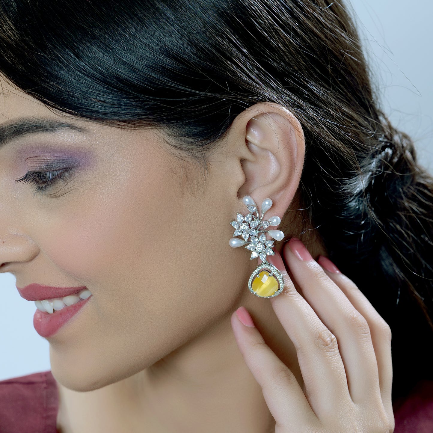 Stylist CZ Dangler Earrings