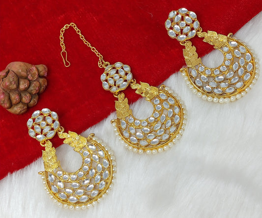 Maang Tikka Earrings Set