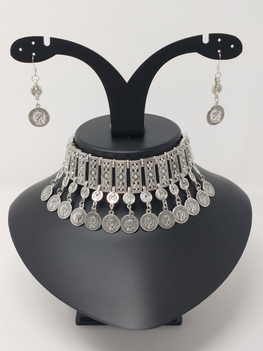 Oxidized Choker Jewelry Set