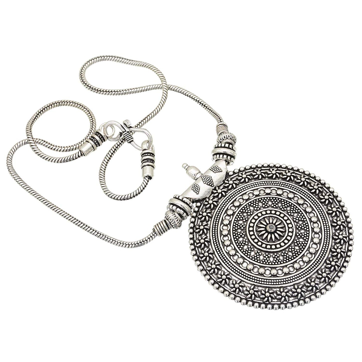 Trendy German Silver Chain Pendent  Necklace
