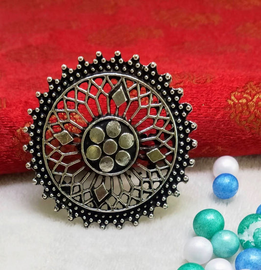 Antique Charm Silver Oxidized Finger Ring