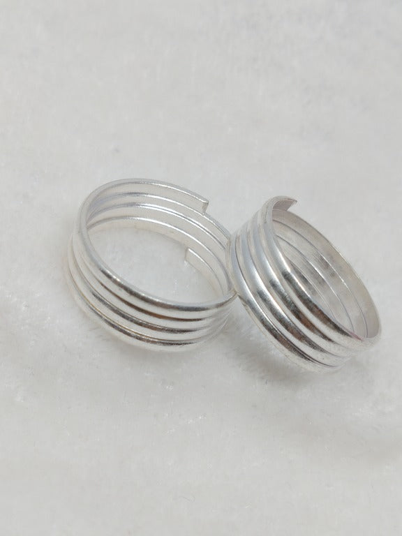 Drop Shape Toe Ring - Silver Plated