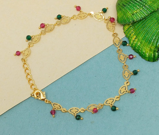 Delicate Gold Plated Beaded  Bracelets