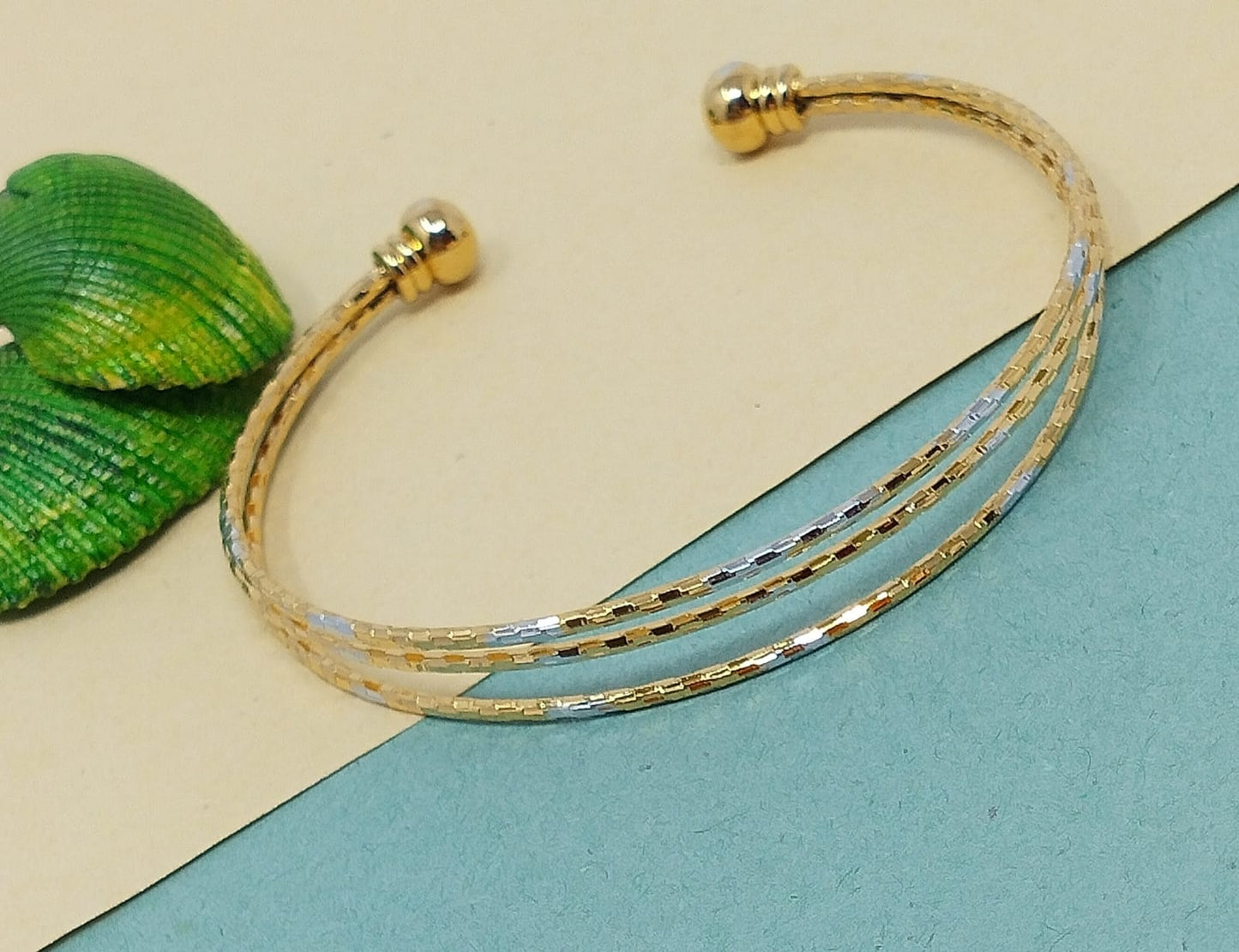 Delicate Gold Plated Bracelets Kada