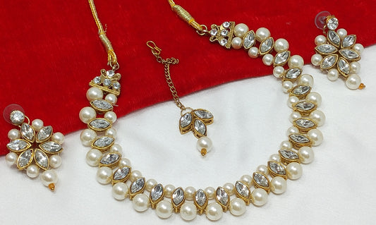 Pearl Choker Necklace Set