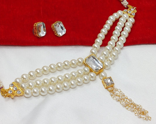 Pearl Choker Necklace Set