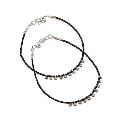 Ghunghroo Pendent Silver Chain Anklets
