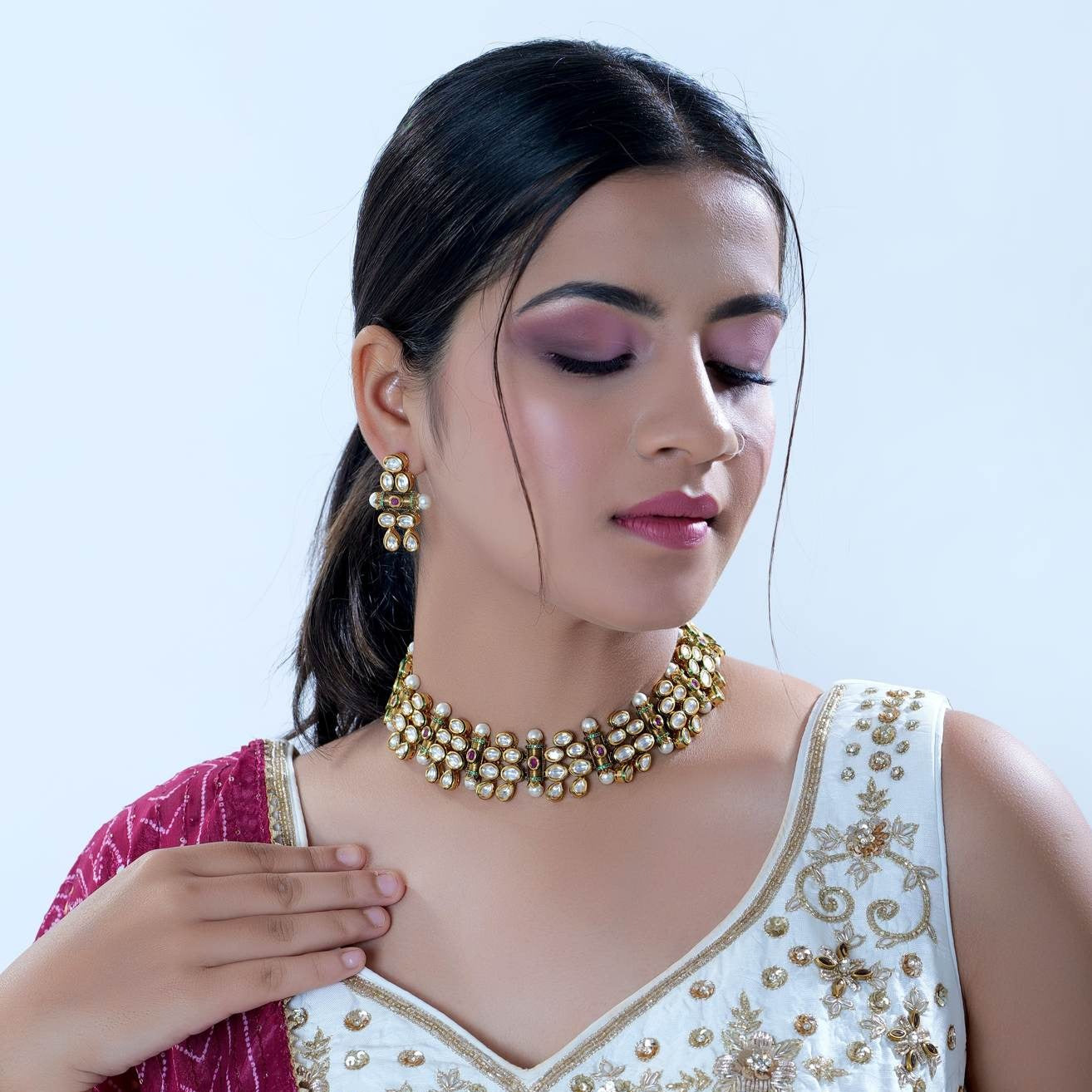 Antique Kundan Jewelry Set