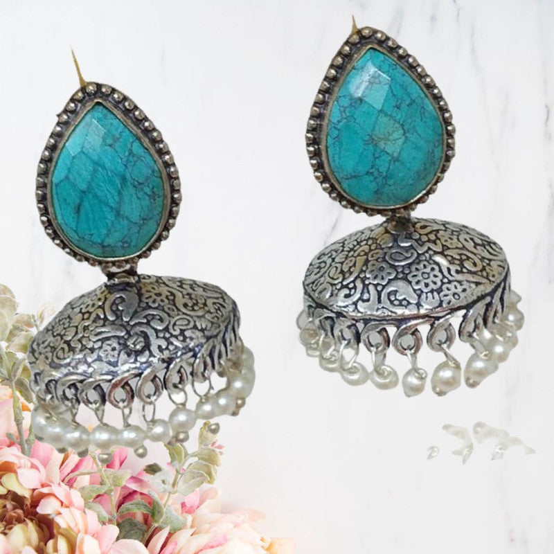 Fashion-forward Statements: German Silver Oxidized Earrings