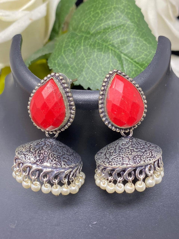 German Silver Oxidized Earrings: Sparkling Beauty for Special Occasions