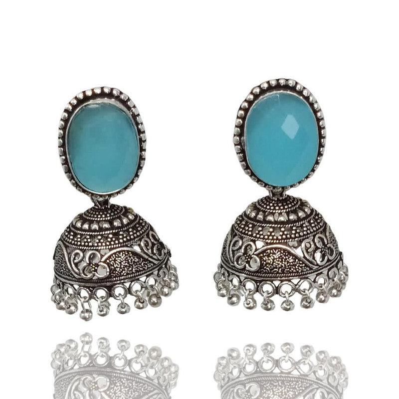 Bohemian Chic: German Silver Oxidized Earrings