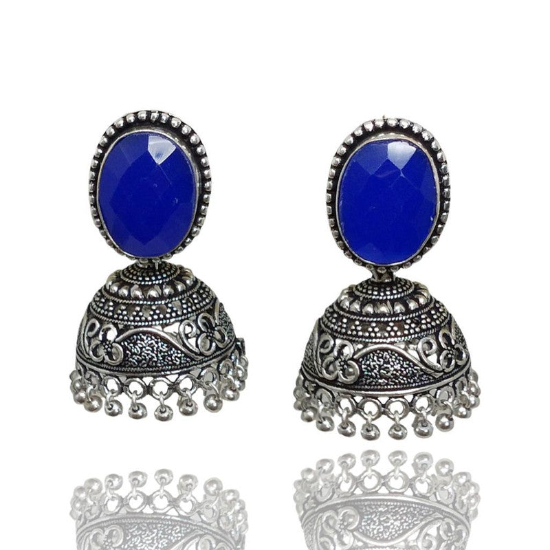 Fusion of Tradition and Style: German Silver Oxidized Earrings